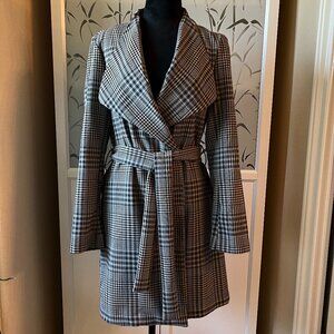Carolina Belle Plaid Belted Trench M